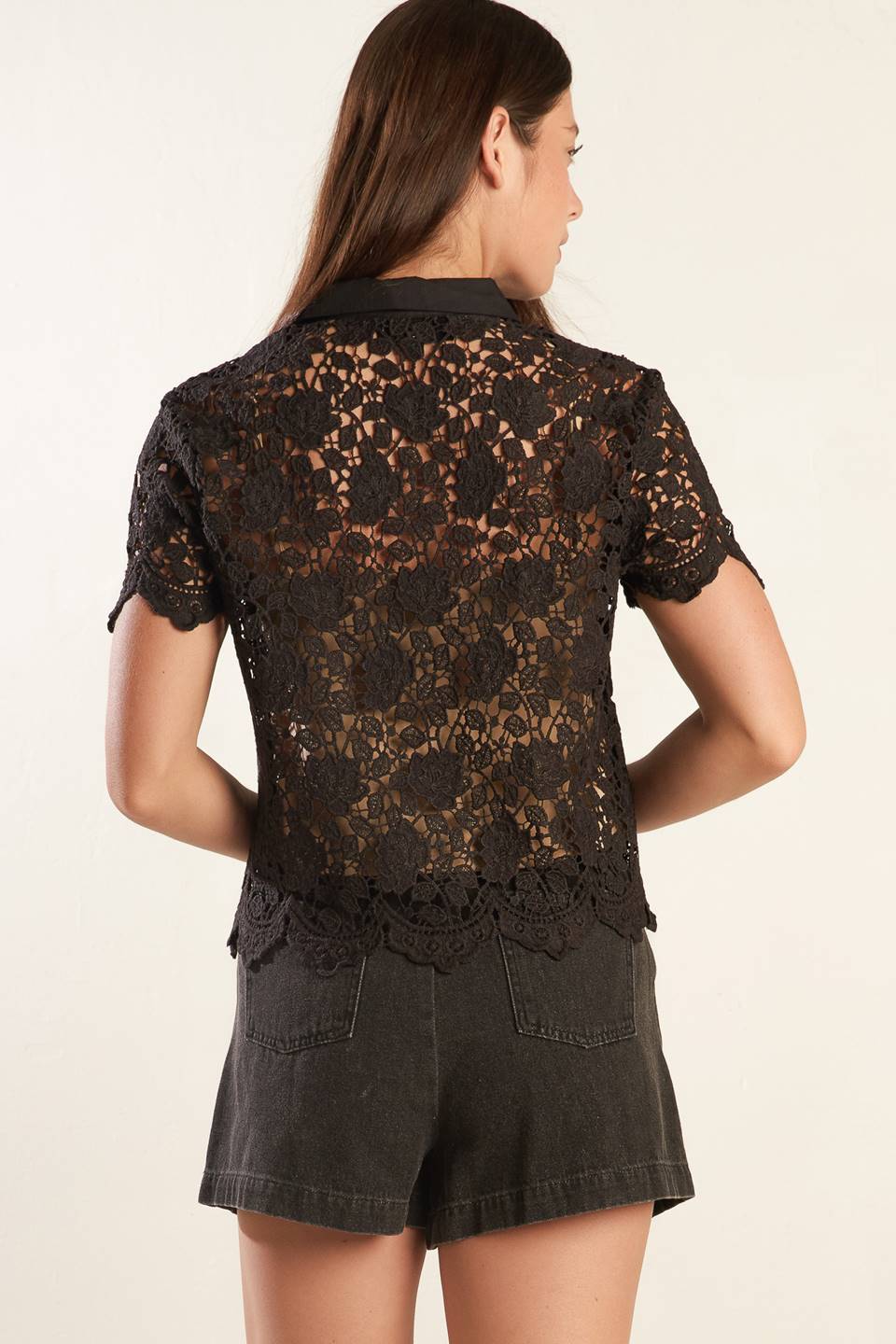DREAM OF THE FLEET WOVEN LACE TOP Flying Tomato